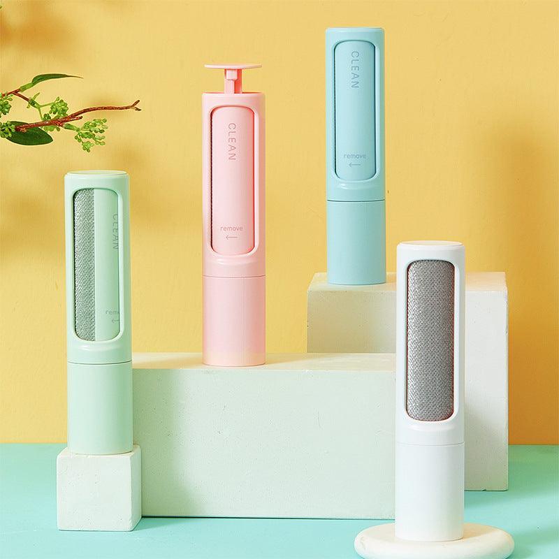 2-In-1 Pet Hair Remover: Portable Self-Cleaning Brush For Effortless Fur And Lint Removal